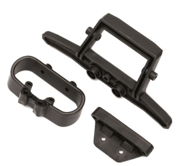 TRX6737 Bumper + Halter hinten Rustler 4x4